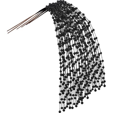 Künstlicher Glitzerbeerenzweig, Dekoration für Zuhause, Wohnzimmer, Hochzeit oder Party (schwarz) (1/2)