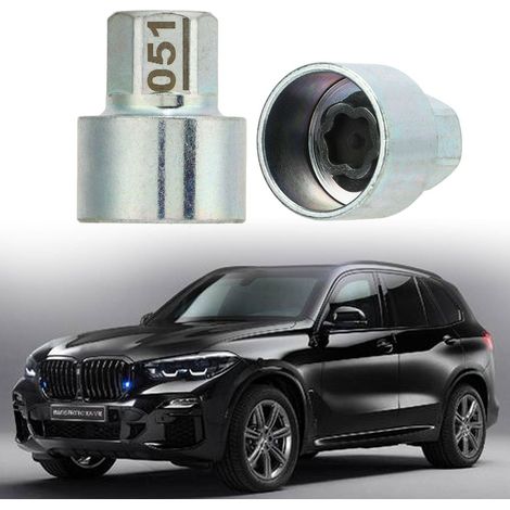 Clé de blocage de roue antivol, douille de sécurité pour BMW Série 1 3 5 6 7 X1 X2 X3 X4 X5 X6 Z4, référence 051 (1/5)