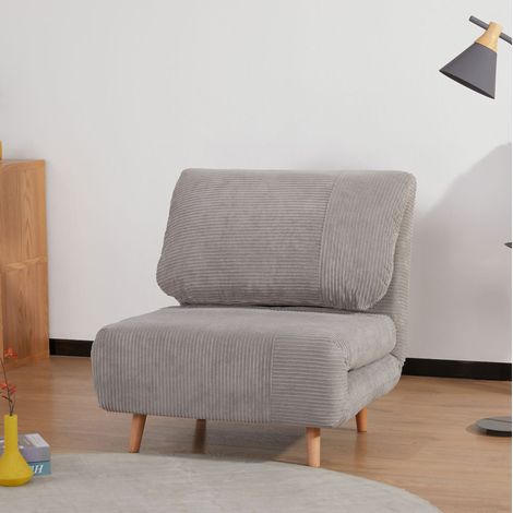 Divano letto 2 in 1 reclinabile grigio chiaro OKMYHOME (1/4)