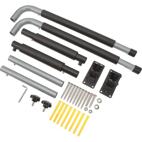Support mural pliable et télescopique pour coffre de toit, porte-charges 50 kg, crochets de rangement pour kayak, canoë et planche de surf (1/5)