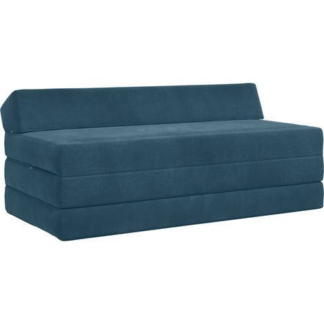 Canapé-lit pliable Bleu 120 x 60 x 49 cm Tissu vidaXL (1/5)