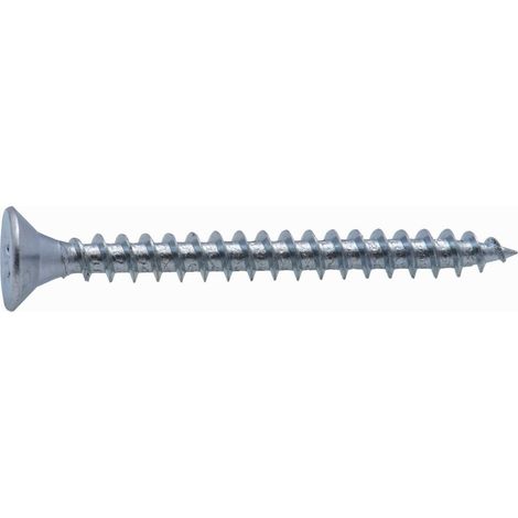 Vis à bois tête fraisée PZ zinguée Viswood filet total 5x50 mm (x12 vis)