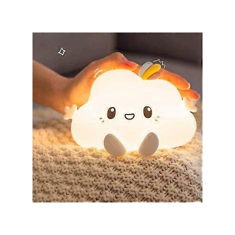 Veilleuse nuage mignonne, lampe de chevet pour bébé/enfant, lampe nuage portable LED 7 couleurs changeantes, batterie rechargeable pour la décoration de la chambre (1/5)