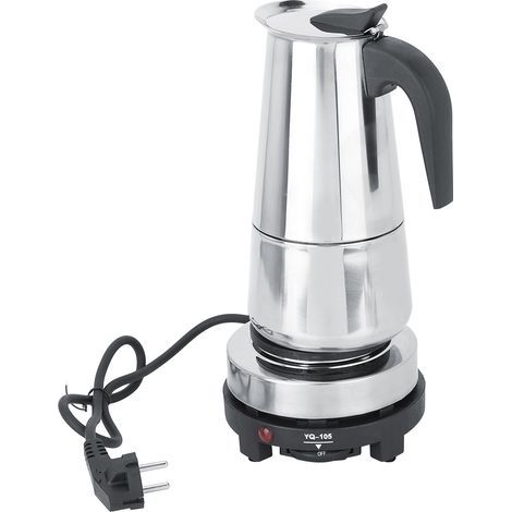 450ml Stainless Steel Electric Coffee Maker with Warmer (1/5)