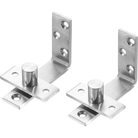 Drehbarer 180°-Scharnier (2er-Set), robuste Türbeschläge aus Edelstahl, geeignet für 28 mm dicke Flügeltüren, maximale Tragkraft 20 kg, silberfarben (1/5)