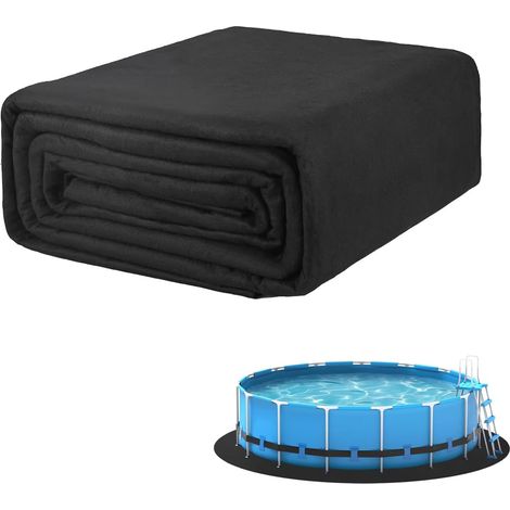 Tapis et protection pour piscines hors sol – tapis épais et résistant sous la piscine, protection du sol pour la bâche de piscine, perforations auxiliaires résistantes, lisse la surface et prolonge la (1/5)