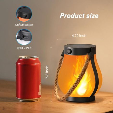 Solarlaternen für den Außenbereich – Doppelte Lademöglichkeit (USB/Solar) – 2 Modi – Wasserdicht – Zum Aufhängen und Aufstellen – Für Garten und Urlaub – Geschenkidee für Frauen (1/5)