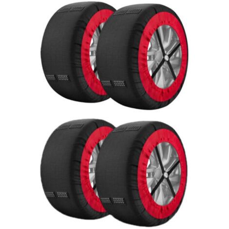 Andyou – Lot de 4 manchons de traction pour pneus S – Textile ultra-silencieux – Installation facile – Adhérence optimale sur routes enneigées (1/4)