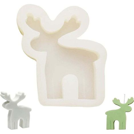 3D-Weihnachtskerzenform aus Silikon – Silikon-Weihnachtskerzenform für Duftkerzen, Seifen und Süßigkeiten (1/4)