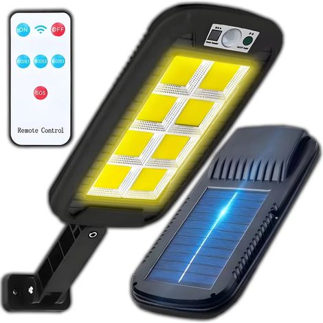 Luces solares para jardín, farolas solares LED, farolas solares con sensores de movimiento infrarrojos de 60°. (1/5)