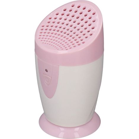 Purificateur d'air à ions négatifs avec 2 modes de fonctionnement, alimenté par batterie, multifonctionnel et portable, pour le bureau et la voiture, rose (1/5)
