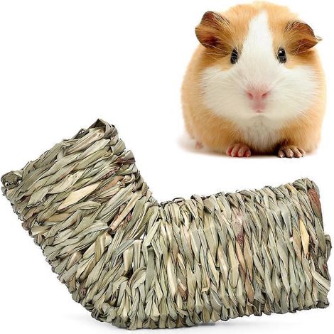 Tunnel en herbe pour hamster, cachette pour hamster, jouet pour hamster, tube de jeu pour hamster, tunnel amusant pour petits animaux (1/4)