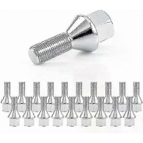 12x1,25 Radmuttern, 20er-Pack für Jeep Cherokee Compass, Dodge Dart, Chrysler 200 - Hochleistungs-Felgenbefestigungen aus Stahl, Präzisionsgewinde, kompatibel mit verschiedenen Fahrzeugmodellen. (1/5)