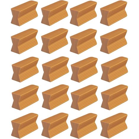 20x Ferrure d'assemblage universelle pour meubles socles plinthes huisseries en plastique marron Finition Fenêtre Queue d'aronde Pratique, longueur 20,6mm