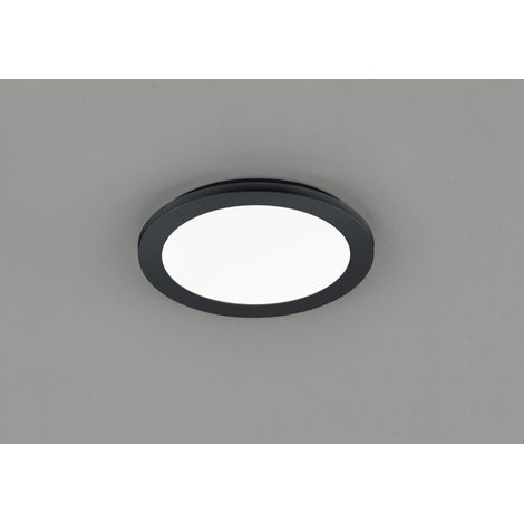 Camillus Runde Deckenleuchte Led Dimmbar Schwarz IP44 Ø26 cm Trio Lighting