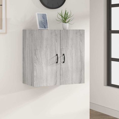 817595 vidaXL Wall Cabinet Grey Sonoma 60x31x60 cm Engineered Wood (1/5)