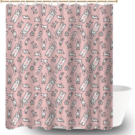 Voile de douche fluide en polyester 180x180 tissu respirant voile de douche pour solution pour angle difficile (1/5)