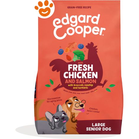 Edgard Cooper Dog Senior Pollo e Salmone - Sacco 7 Kg -