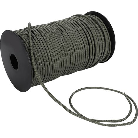 100 m Outdoor-Felsfallschirm-Sicherheitsseil, Überlebensleine für Rettungswanderungen (Dunkelgrün) (1/5)