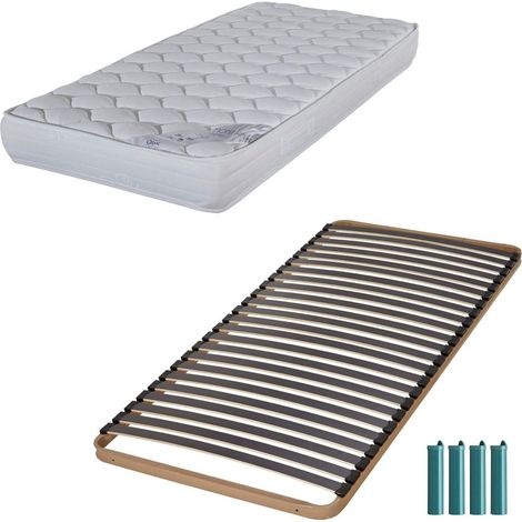 Matelas et sommier 80x200 Mousse - Montana - Soutien medium - Fabriqué en France (1/5)