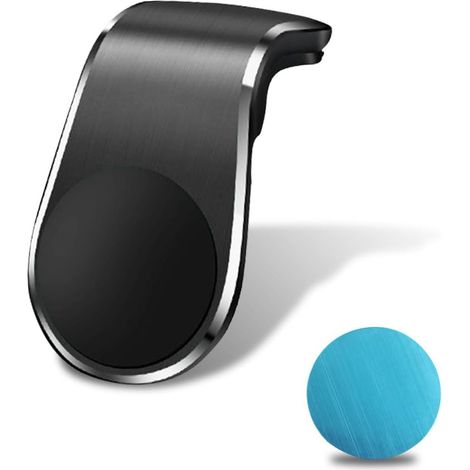 Support magnétique pour téléphone de voiture, support de téléphone portable en forme de L, rotatif à 360° et réglable pour grille d'aération, support mains libres à clipser pour navigation, universel (1/4)