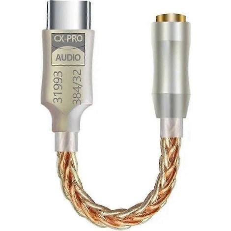 CX31993 Amplificateur de casque HiFi USB-C vers 3,5 mm, convertisseur numérique-analogique, décodeur audio, adaptateur pour téléphone portable, adaptateur haute qualité WHBYV (1/4)