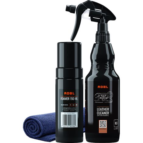Limpiador de cuero Adbl + espumante para la limpieza de tapicería de cuero. (1/5)