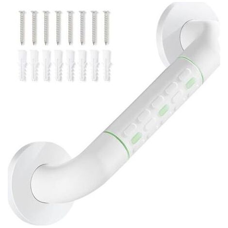 Barre D'appui WC, Barres D'appui de Salle de Bain avec Antidérapante, Poignée de Acier Inox, de Maintien Douche avec Cercles lumineux-avec Bride de Recouvrement,30\u2009CM modunful (1/5)