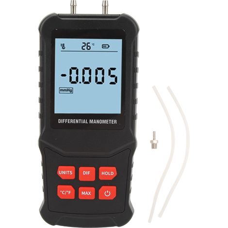 Ortviai Manomètre numérique différentiel 20,68 kPa avec arrêt automatique et alarme de surcharge K20A (1/4)