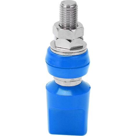Bornier en laiton multifonctionnel, 4 mm, couvercle plat, M8, 100 A, courant élevé, avec douille (bleu)