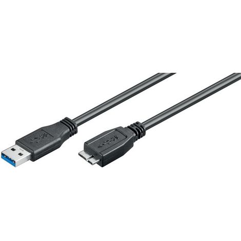 MicroConnect USB3.0AB2MICRO - 2 m - USB A - Micro-USB B - 3.2 Gen 1 (3.1 Gen 1) - Male connector / Male connector - Noir