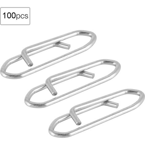 100 Stück Edelstahl-Sicherheits-Karabinerhaken, Verbindungs-Schnuranschlüsse, Zubehör S (1/5)