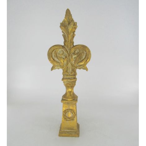 Vimin Box Puntale Decorativo con Base Nastale H 62 Cm L 21 Cm L 11 Cm Oro