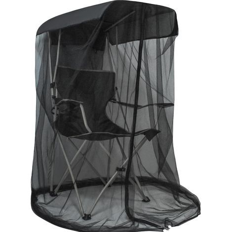 Moustiquaire noire de 160 cm de hauteur pour chaise à baldaquin, protection anti-insectes, moustiquaire avec fermeture éclair (1/5)