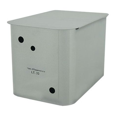 Vaso di espansione da 40lt inox 8 decimi aisi 304 aperto per termocamini e caldaie (1/2)