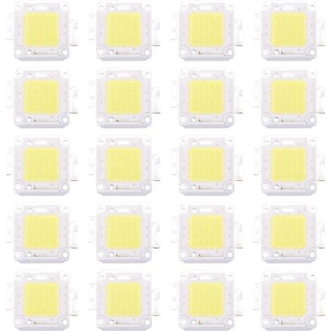 Ampoules LED haute puissance 50 W, 3800 lm, blanc froid 6500 K, lot de 20 pour éclairage DIY (1/4)