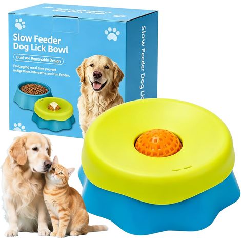 Balle à lécher en Silicone pour Chien, Jouet à lécher pour Aliments humides, gamelle avec Balle rotative intégrée pour Chiots, réduit l'ennui (1/5)