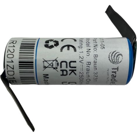 Trade-Shop Ni-MH Akku 1,2V / 2500mAh für Braun Oral-B OralB Triumph 3000 4000 5000 9000 9400 9500 9700 9900 3719 3728 3739 3745 3761 3762 4727 4729 4736