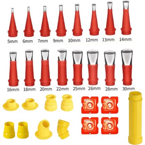 Buse À Colle - Buse En Acier Inoxydable Pour Jointoiement - Compatible Avec Colles Structurelles Et Silicones - 24 Pièces (1/5)
