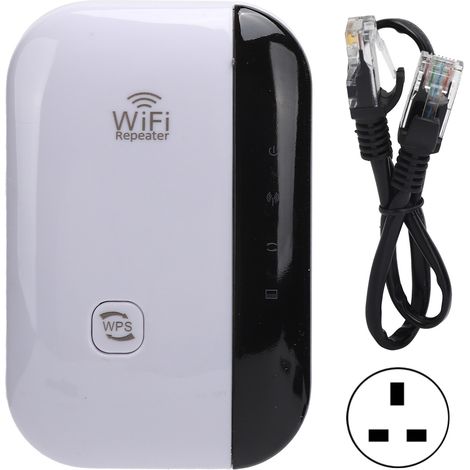 Amplificateur de signal WiFi 300M, répéteur WLAN 2.4GHz, prise UK 110-240V, extension de portée sans fil pour réseau domestique. (1/5)