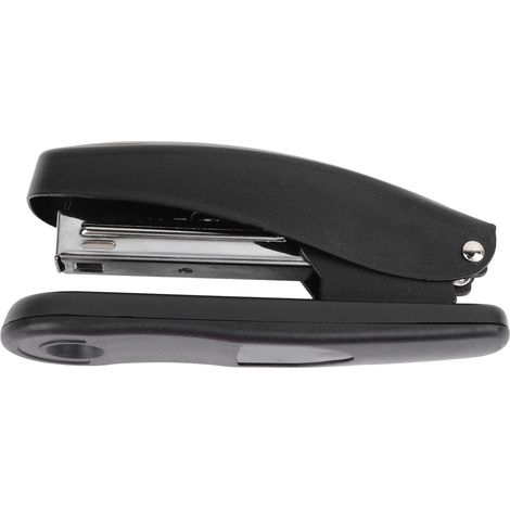 Agrafeuse métallique, capacité de 20 feuilles, agrafeuse de bureau portable et facile à utiliser, adaptée aux bureaux, aux écoles et aux maisons, noire. (1/5)