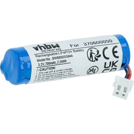 vhbw Battery Replacement for Carrera 370600050 for Racing Cars (700mAh, 3.2 V, LiFePO4, 50 x 16 x 14 mm, JST ZH)