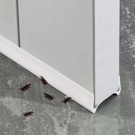 Bande D'étanchéité En Bas De Porte, Souple Isolant Phonique Thermique Bande, Porte Bas Joint Strip, Adhésif Sous La Porte Coupe-froid, 96cm Bande D'étanchéité(Double White) (1/4)