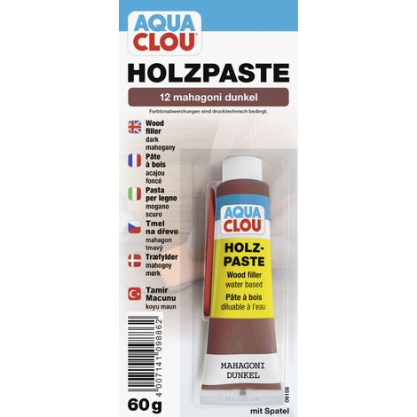 Clou Holzpaste 60 g mahagoni dunkel Holzspachtel Spachtelmasse Holzkitt (1/3)