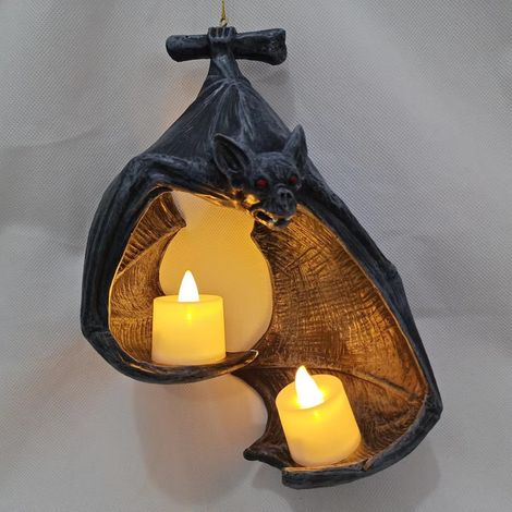 Halloween-Fledermaus-Kerzenhalter – Gothic – Wohndekoration – Hängende Kerze in Fledermausform im Gothic-Stil (1/4)