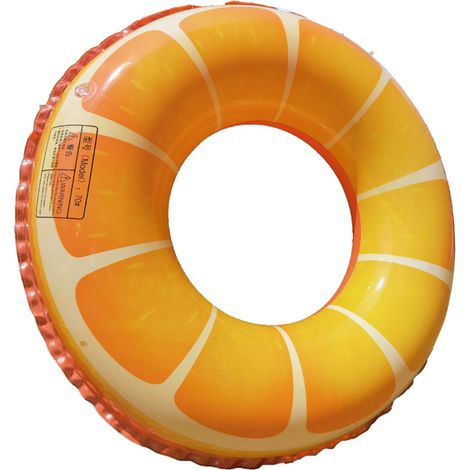 Bouée gonflable en forme de fruit, orange et citron, pour enfants (1/5)