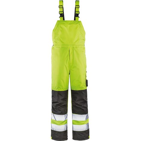 Warn-Winter-Wetterschutz-Latzhose ATLANTA leuchtgelb/grau Größe XS (1/5)