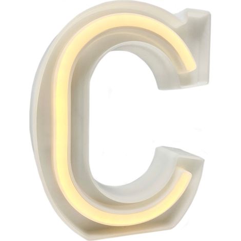 Lettere luminose neon a led luci alfabeto C luminoso per decorazione casa compleanni nozze festa bar eventi luce calda (1/5)