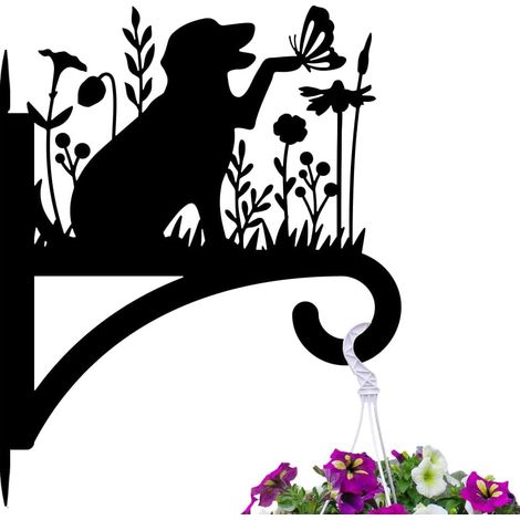 Support Pour Plantes - Support Mural En Fer Galvanisé 30 x 35 cm - Résistant Aux Intempéries - Charge Maximale 20 kg - Pour Jardin Extérieur Intérieur Balcon Porche (1/5)