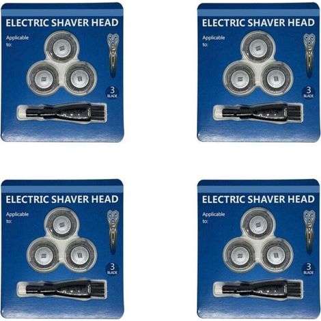 12 Pièces Têtes de Lame de Rasoir Compatibles Series 1000 2000 3000 S738 S510 S511 S512 S520 PT720 PT860 (1/4)